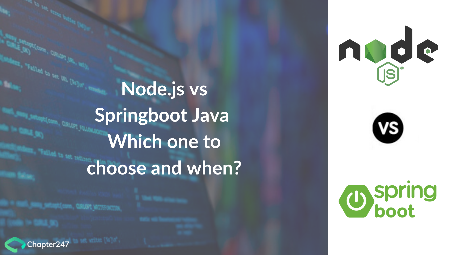 Node.js vs Springboot Java -Which one 